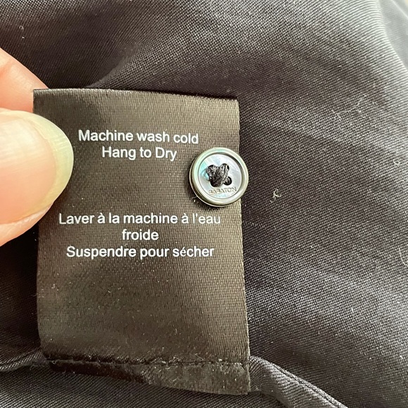 ARITZIA BABATON BLACK UNSTRUCTURED BLOUSE - Picture 7 of 7